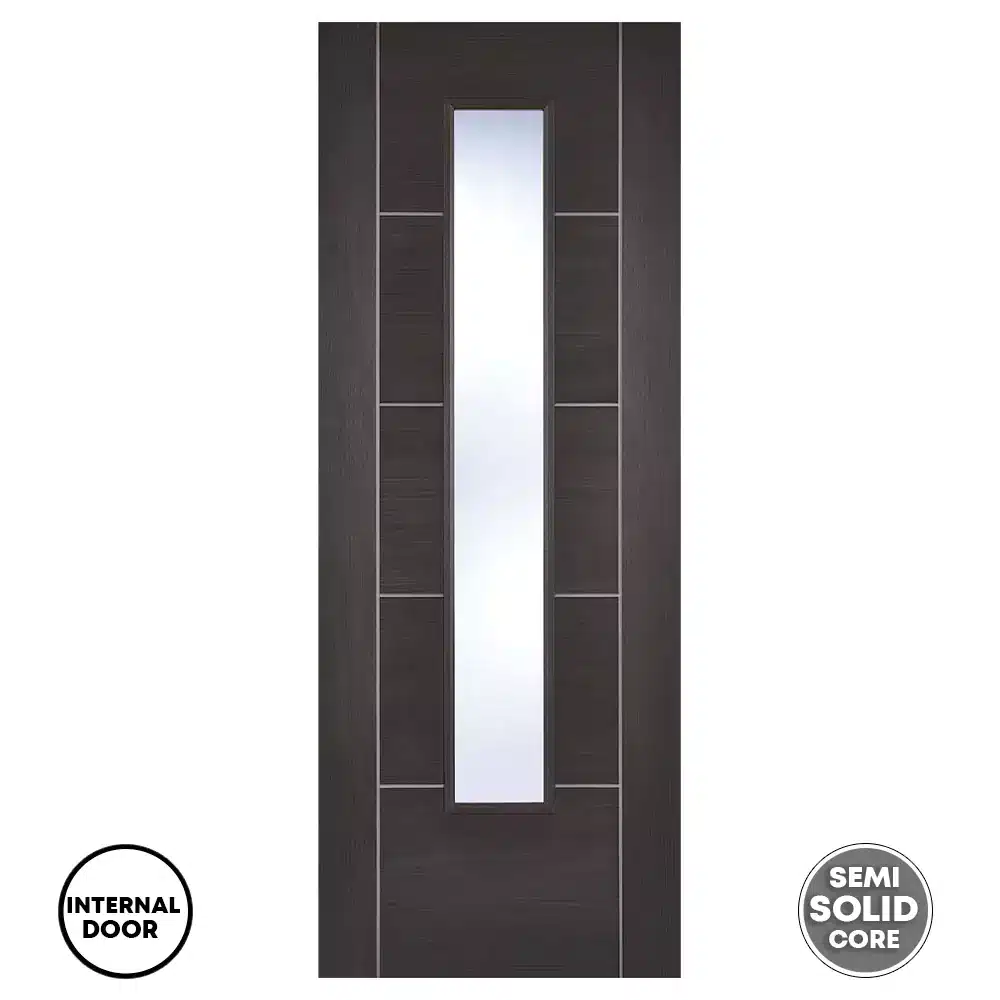 LDP Laminated Internal Vancouver Glazed Door Dark Grey