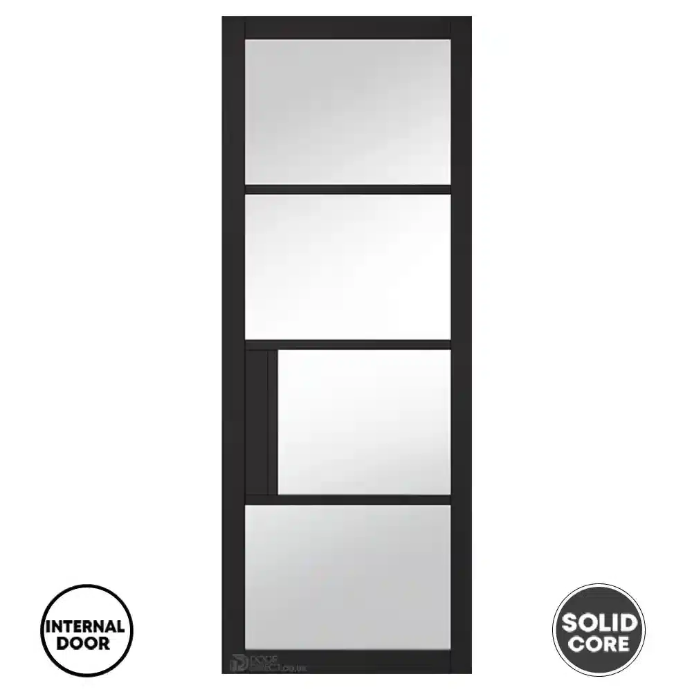 LPD Door Chelsea Glazed 4L Clear - Black New