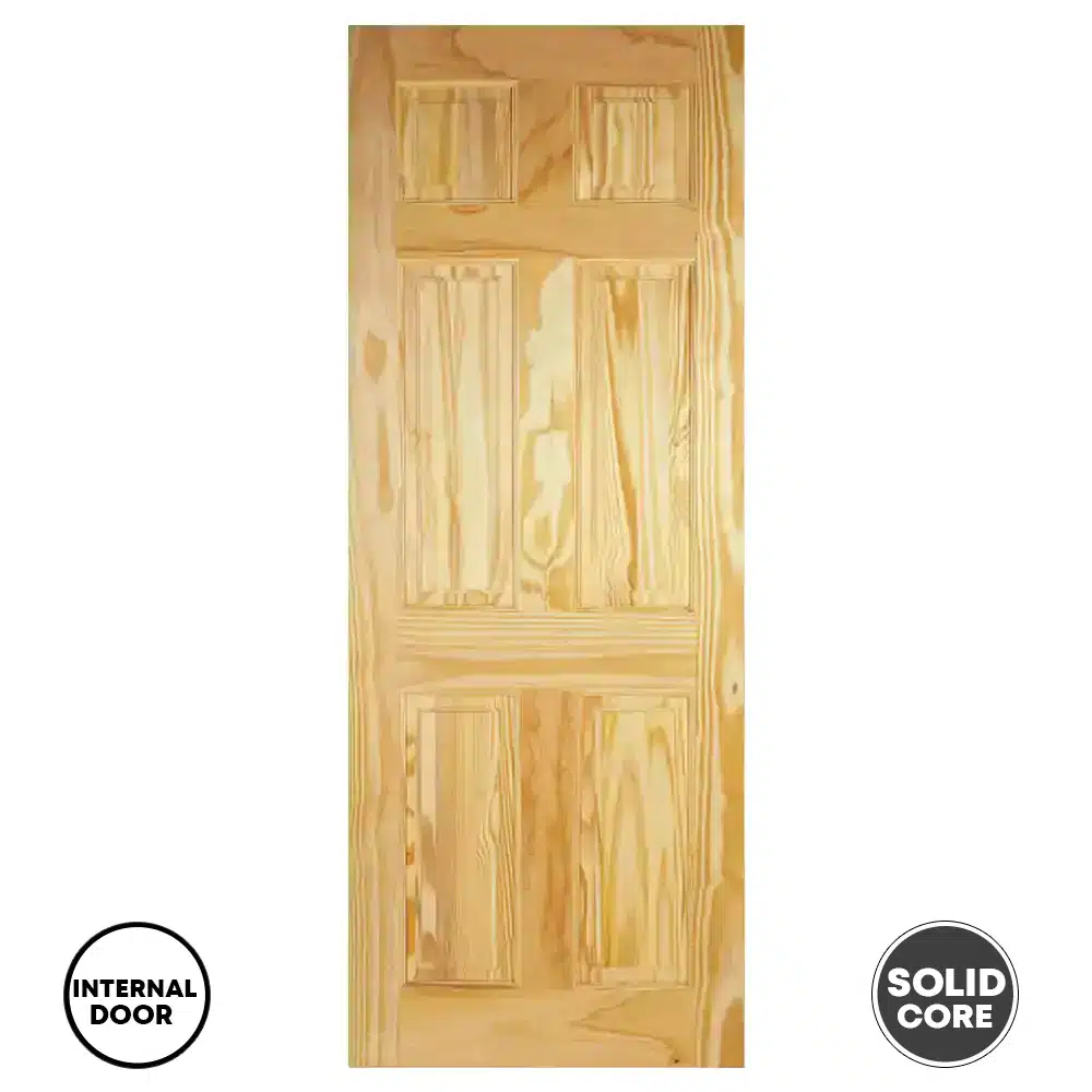 LPD Clear Classic Solid 6 Panel Internal Door - Pine