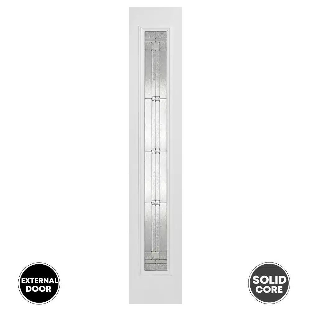 LPD External Door Sidelight Glazed 1L Elegant GRP - White