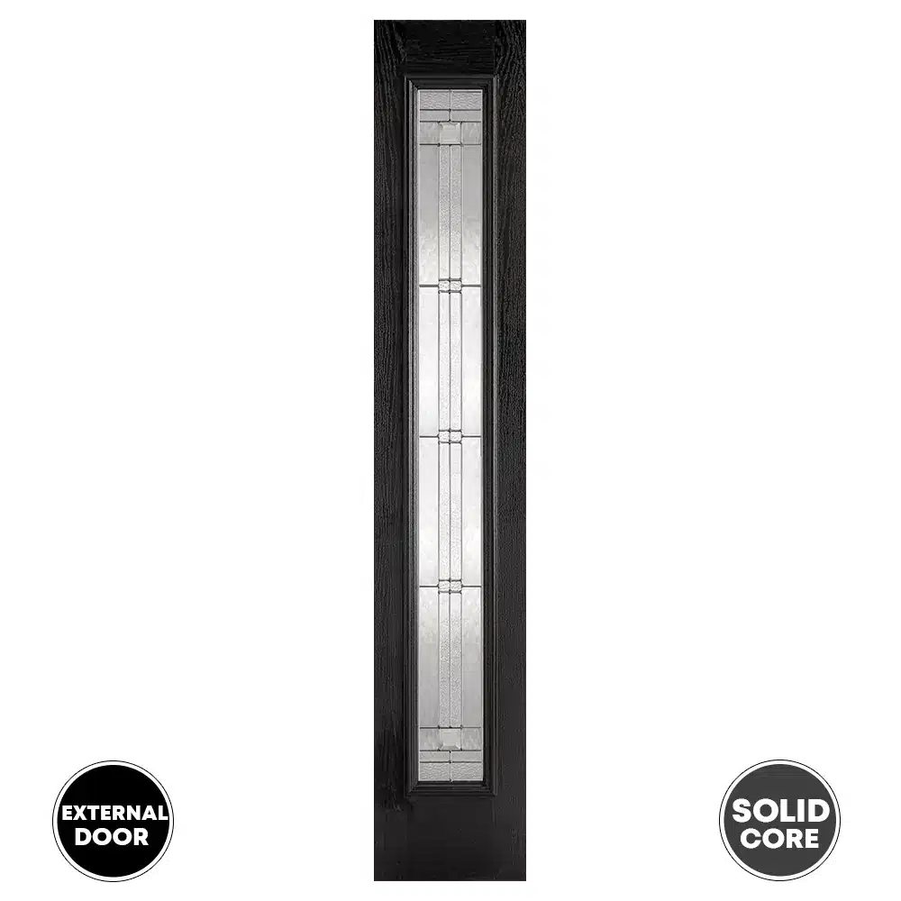 LPD GRP External Sidelight Glazed Door 1L Elegant - black