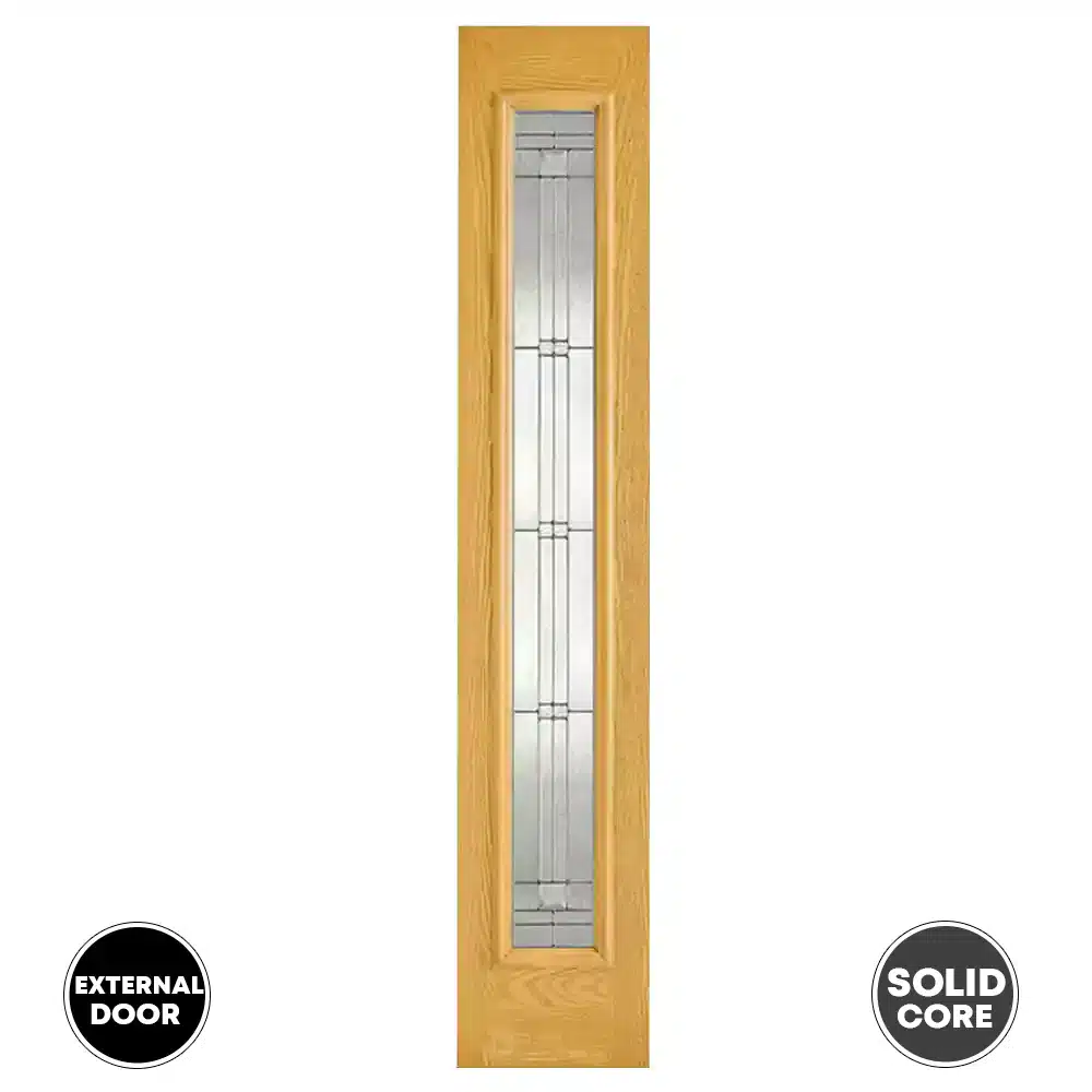 LPD GRP Sidlight Glazed Oak External Door 1L Elegant Prefinished