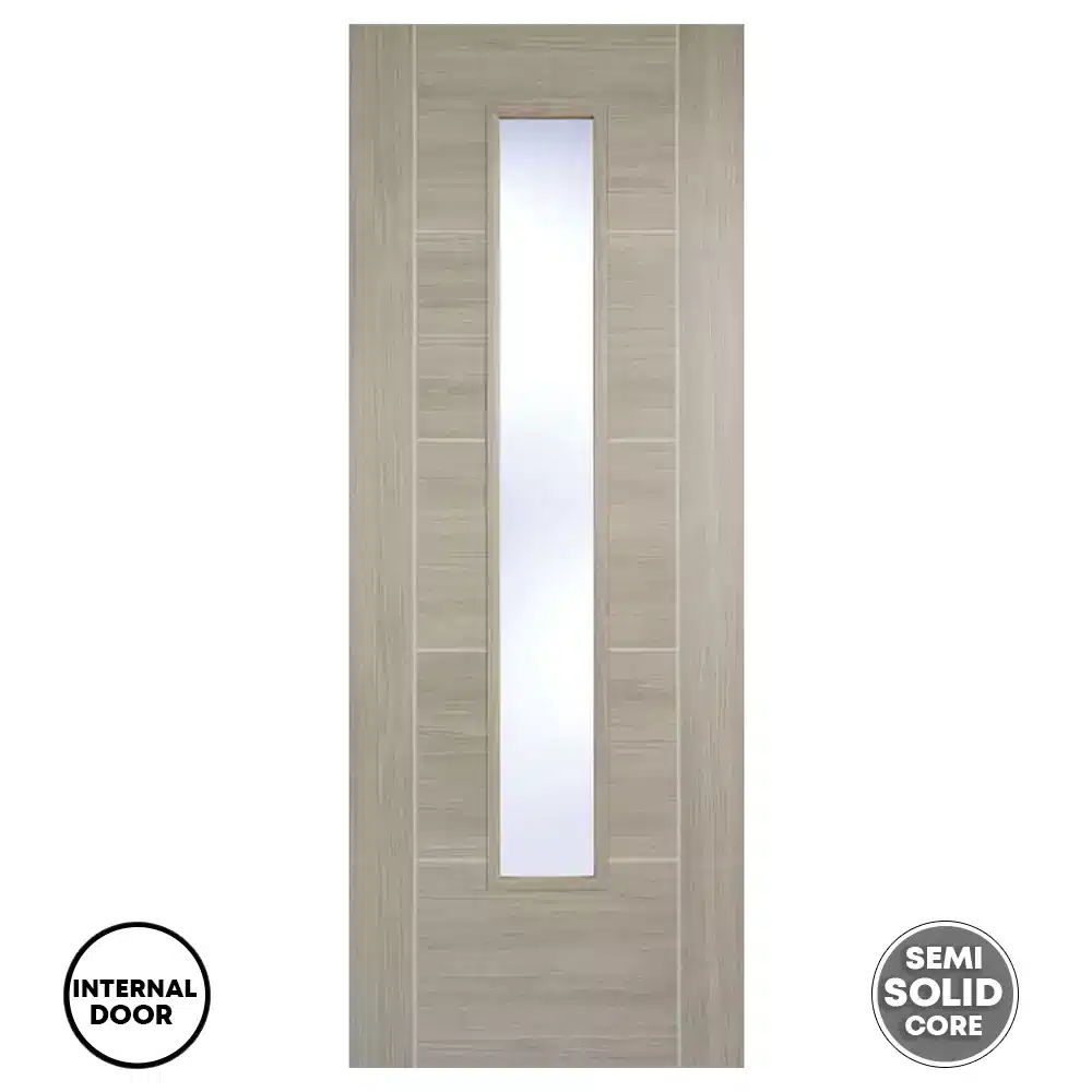 LPD Laminated Vancouver Glazed Internal Door Light Grey