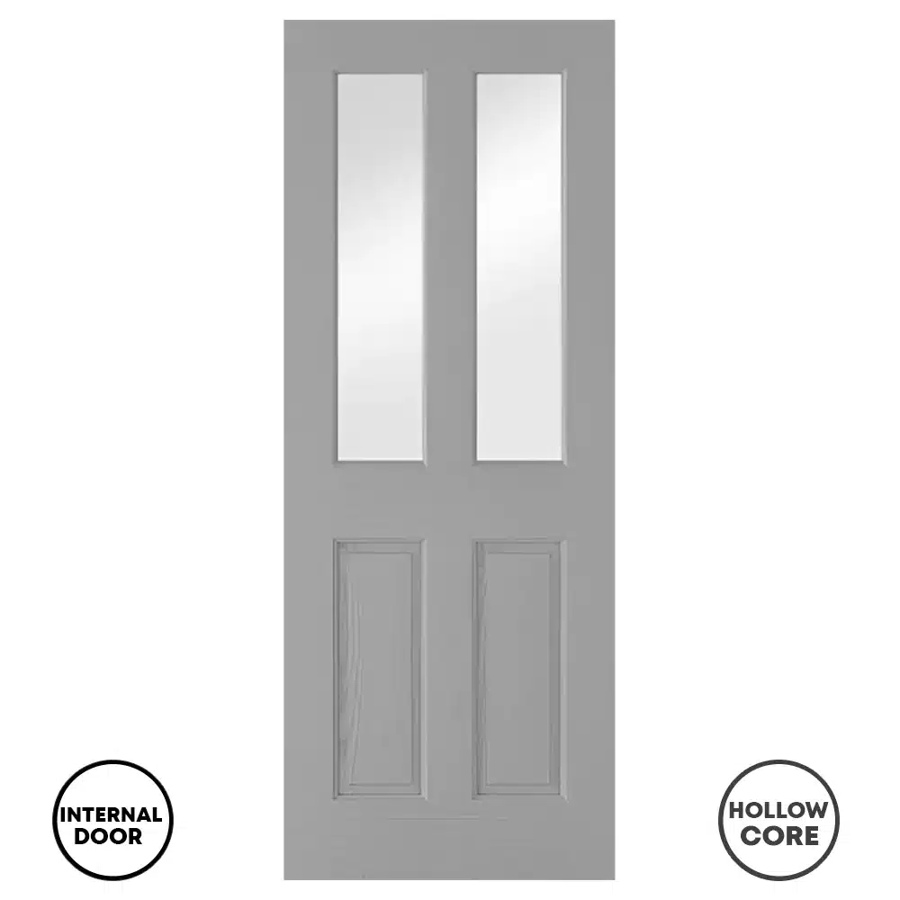 LPD Moulded Glazed Door 2P/2L - Grey