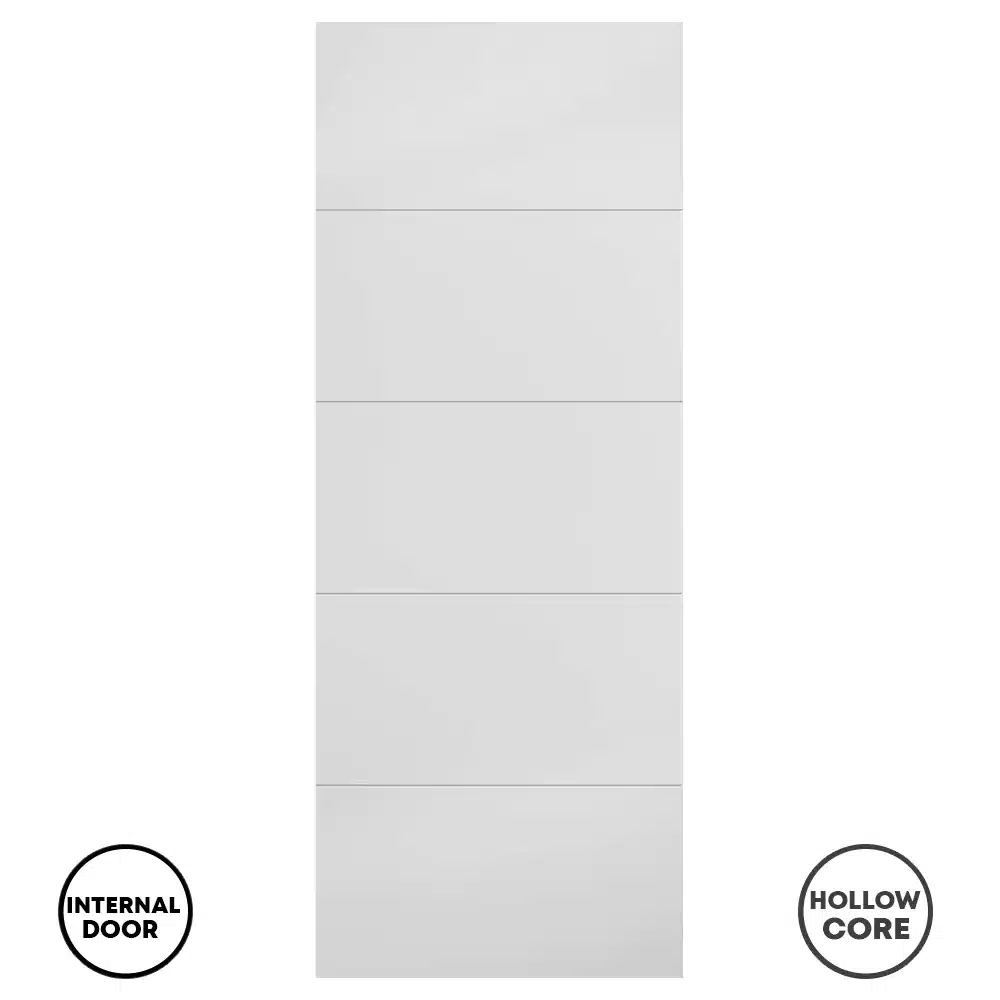 LPD Internal Door Moulded White Horizontal 4 Line