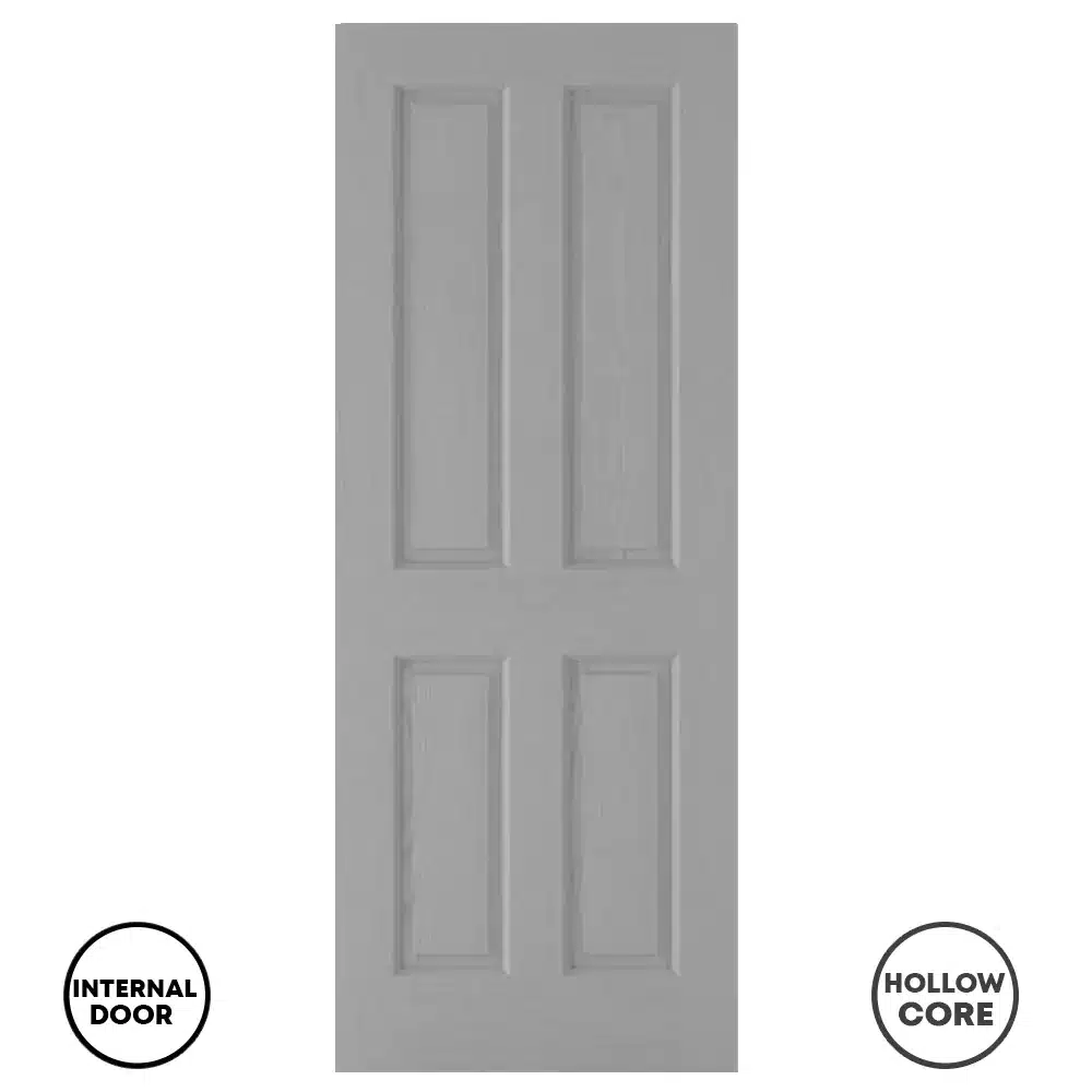 LPD Internal Moulded Door Textured 4 Panel FD30 - Grey