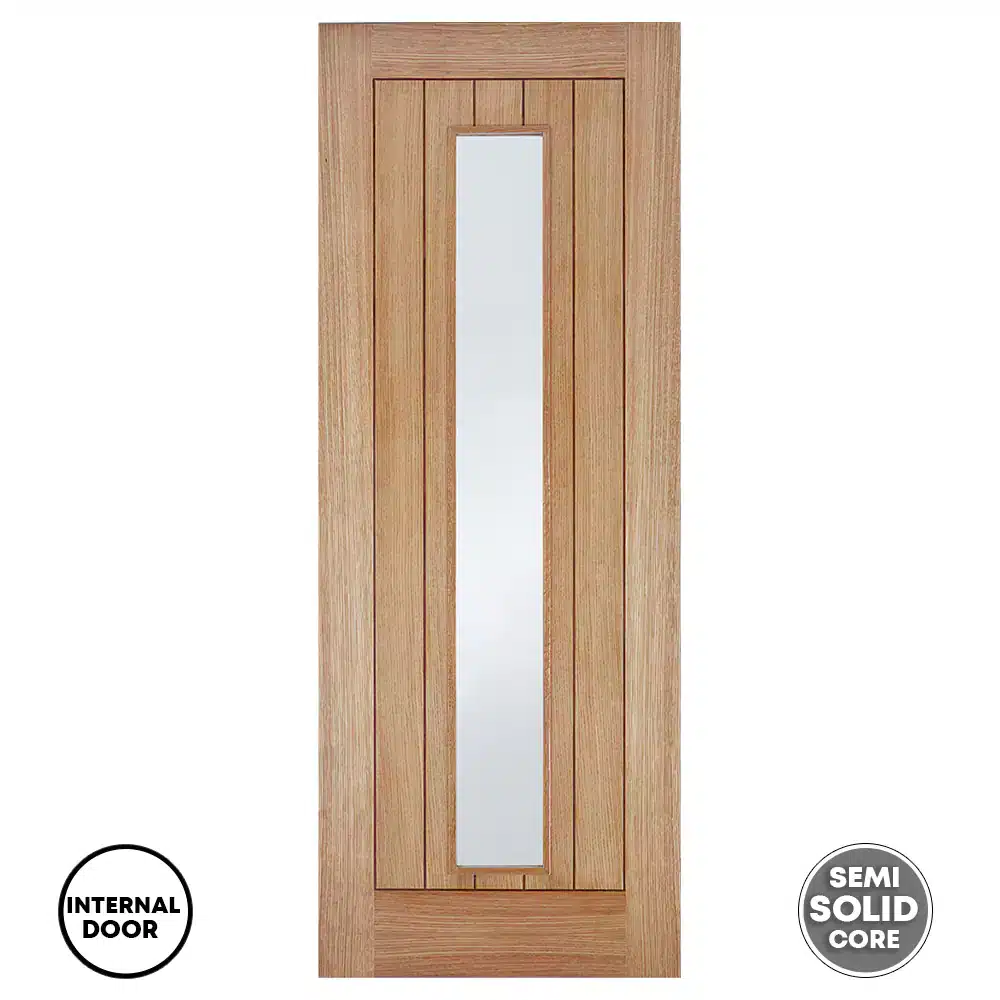 LPD Somerset Internal Glazed Door Solid Pre-Finished 1L - Oak