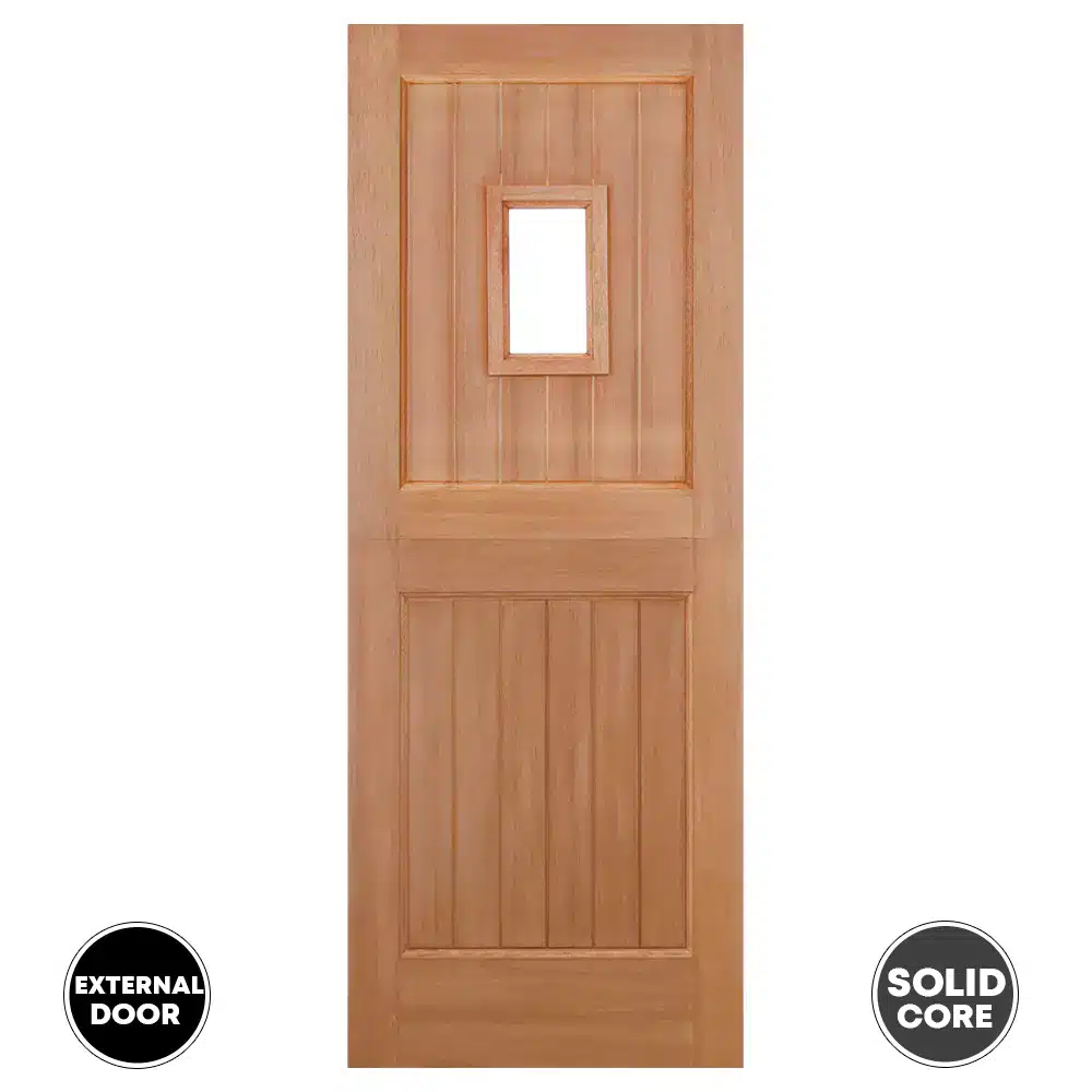LPD Stable External 1L Unglazed Door M&T - Hardwood