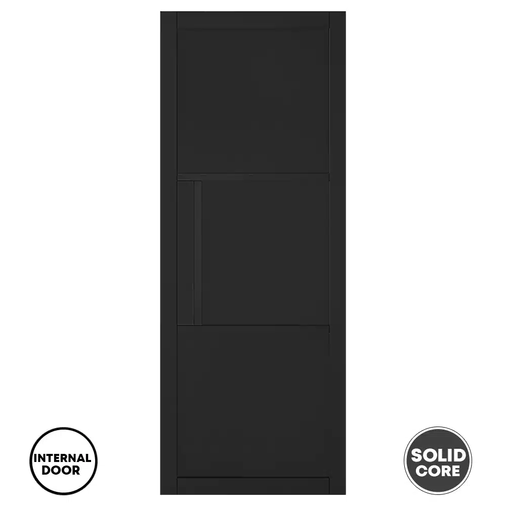 LPD Door Tribeca 3 Panel Primed Plus Internal Black New