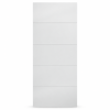 LPD Horizontal Four Line White Primed Moulded 5 Panel Textured Internal Door