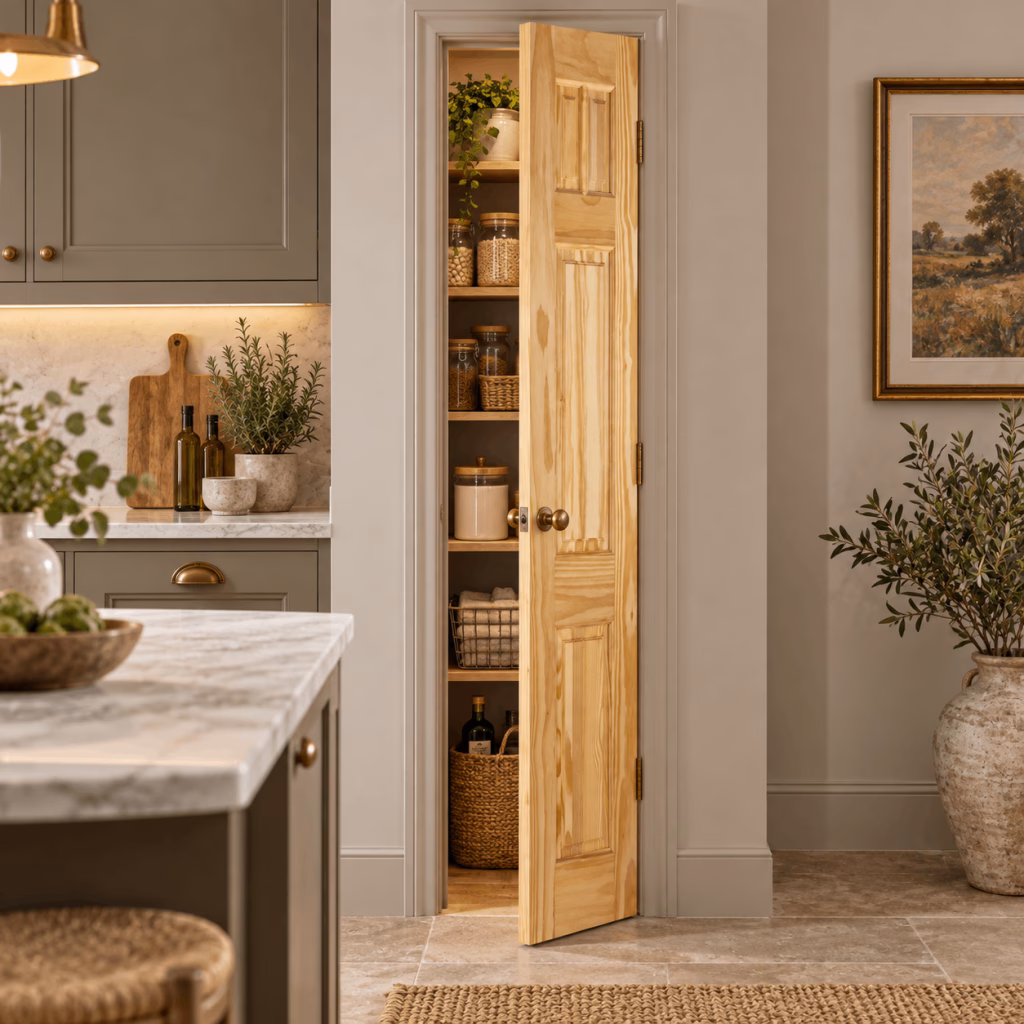 LPD 3P Clear Pine Classic Three Panel Natural Grain Unfinished Internal Door