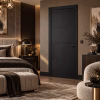 LPD Chelsea Black 4 Panel Asymmetrical Geometric Pre-Finished Internal Door lifestyle