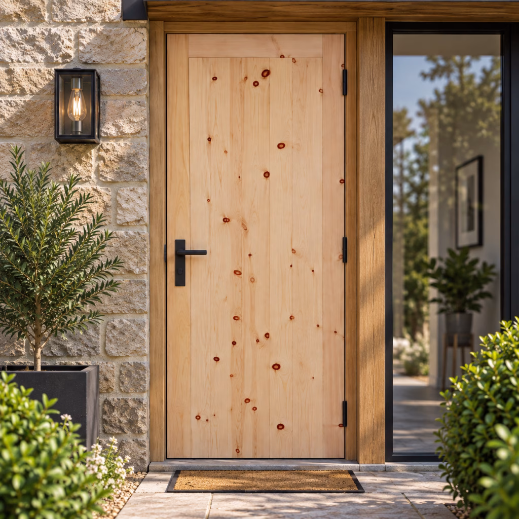 LPD FL-B Redwood Unfinished External Door