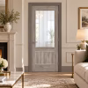 LPD Mexicano Light Grey Glazed with Frosted Lines Pre-Finished Laminate Internal Door