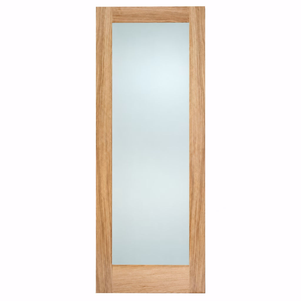 LPD Pattern 10 1L Oak Frosted Glazed Veneer Unfinished Internal Door