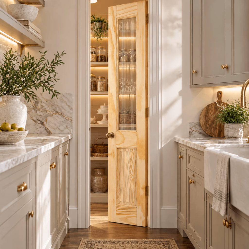 LPD Richmond 1L Tall Unglazed Panel Clear Pine Unfinished Internal Door