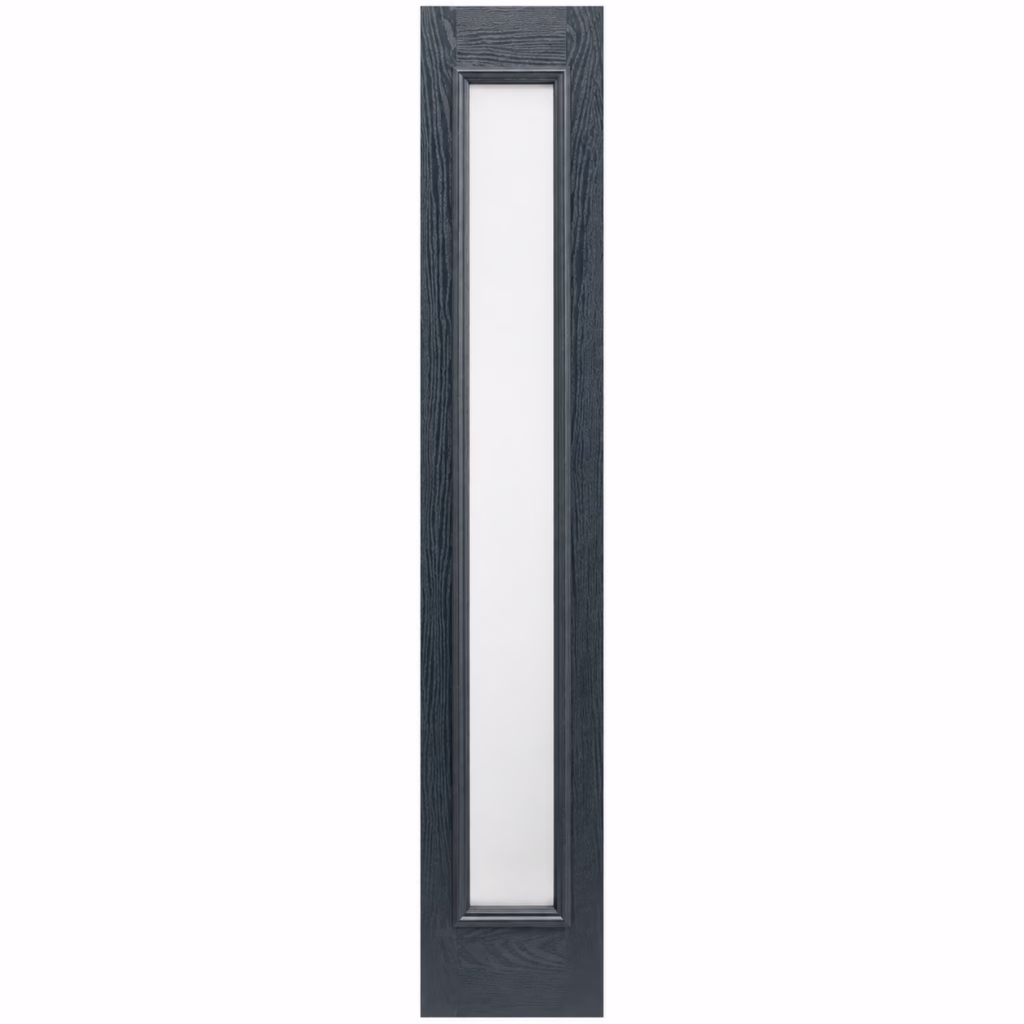 LPD Sidelight Grey 1L Frosted Glazed GRP Composite External Sidelight