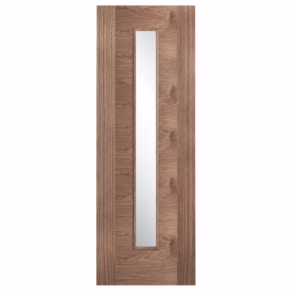 LPD Sofia 1L Walnut Clear Glazed Veneer Pre-Finished Internal Door