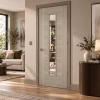 LPD Vancouver Light Grey 5P Clear Glazed Pre-Finished Laminate Internal Door lifestyle