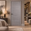LPD Vancouver Light Grey 5P V Cut Groove Ladder Design Pre-Finished Laminate Internal Door