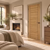 LPD Vancouver Oak 5 Panel Oak Grain Pre-Finished Laminate Internal Door lifestyle