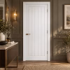 LPD Vertical 5P White Primed Moulded Square Cut Groove Vertical Panel Textured Internal Door lifestyle