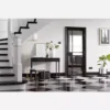 LPD Greenwich Black Industrial Asymmetric Clear Glazed Panels Pre-Finished Internal Door - Image 2