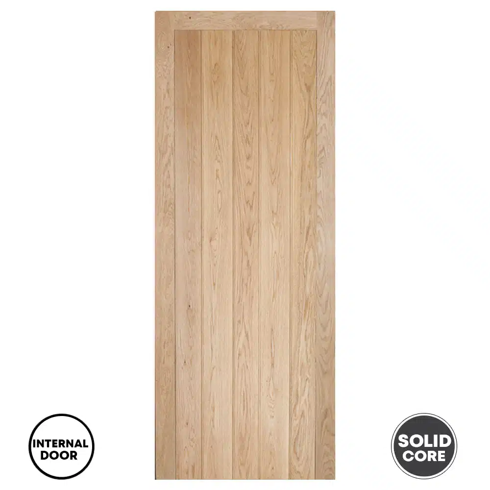LPD Button Bead Unfinished Oak Door