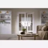 LPD Reims White Primed Clear Glazed Diamond Beaded Rebated Right-Hand Pull Internal Door Pair - Image 2