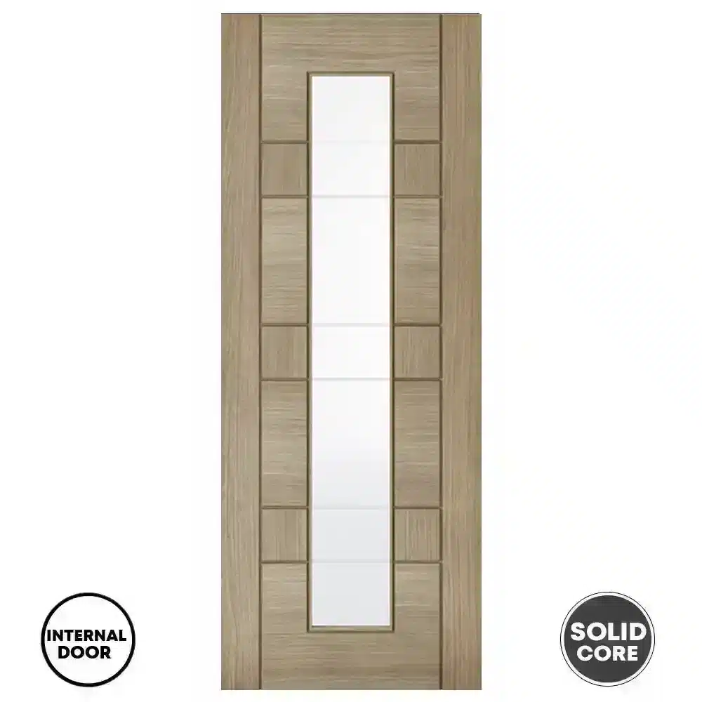 LPD Edmonton 1L Door Glazed Pre-finished Internal Light Grey Best