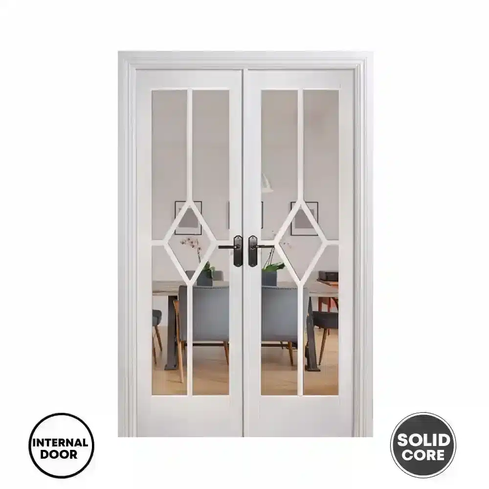 LPD Glazed Primed Door Internal Reims Room Divider W4 49" White New