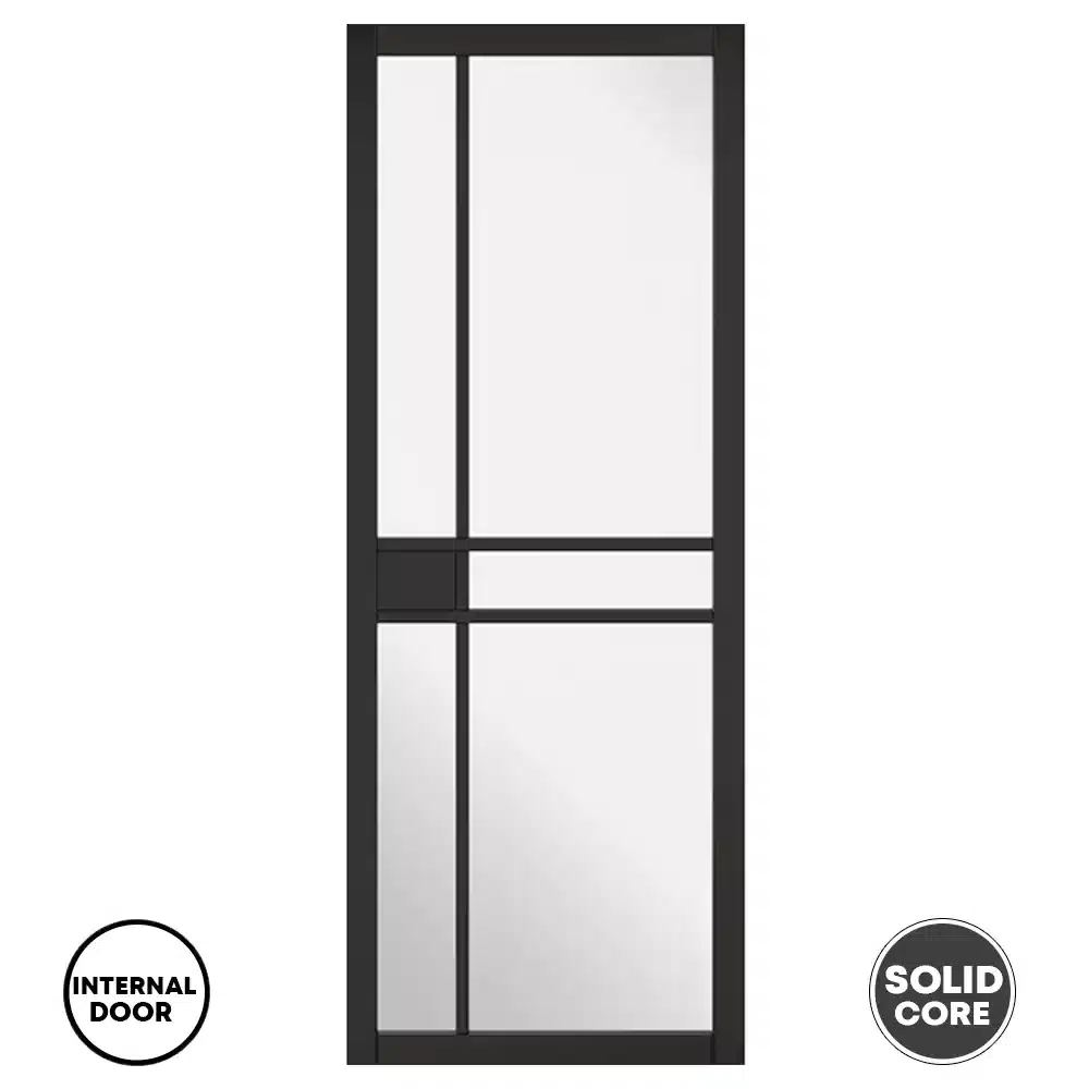 LPD Internal Black Door Greenwich Glazed Pre-finished