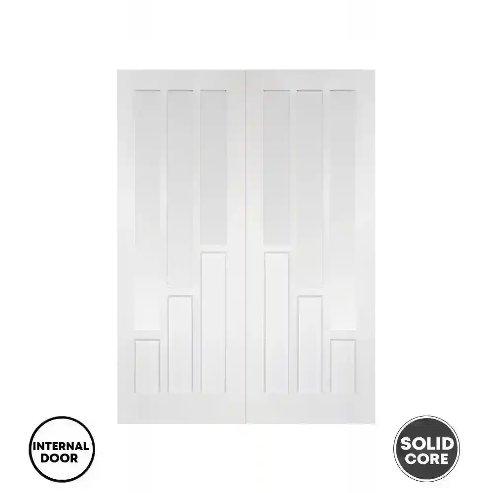LPD Internal Door White Glazed Primed Coventry Clear New