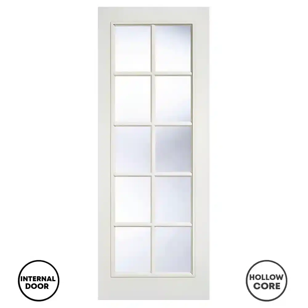 LPD Internal Glazed Door White Moulded SA 10L Primed Sure