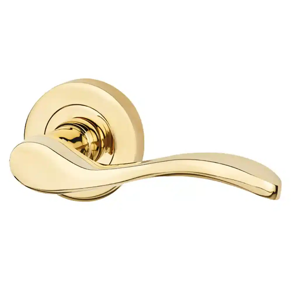 LPD Ironmongery Door Handle Hardware Pack Ariel Polished Brass