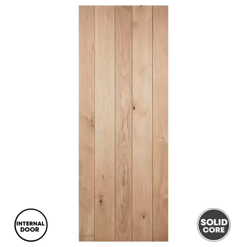 LPD Ledged Unfinished Internal Door Oak