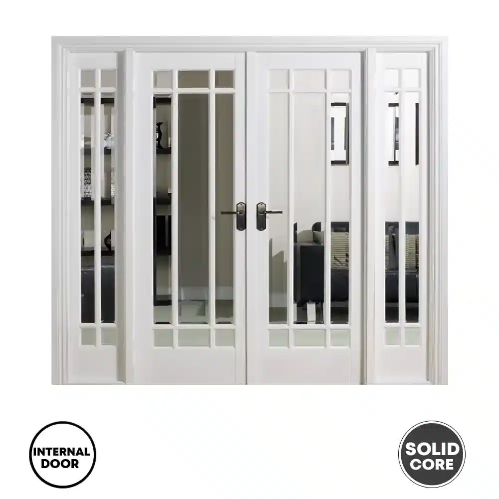 LPD Internal Door Glazed White Primed Manhattan Room Dividers W6 75"