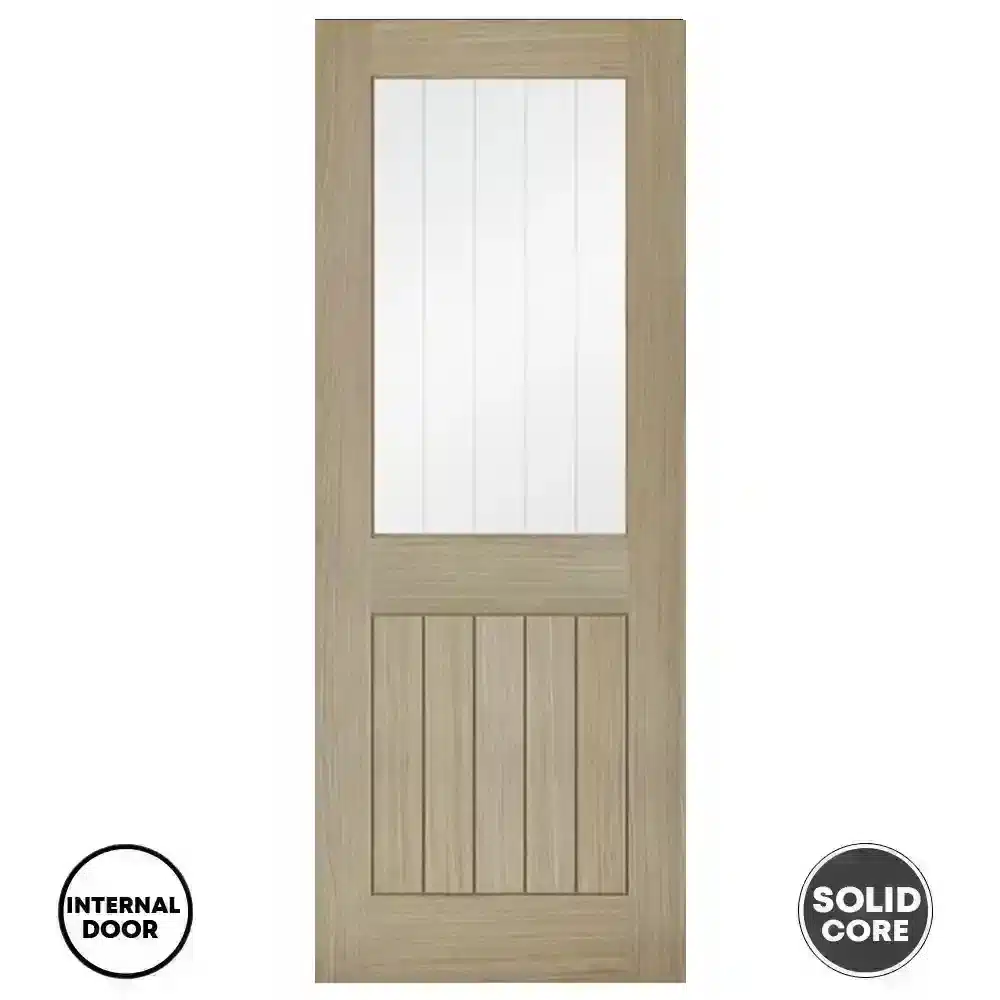 LPD Belize Internal Glazed Pre-finished Door Light Grey