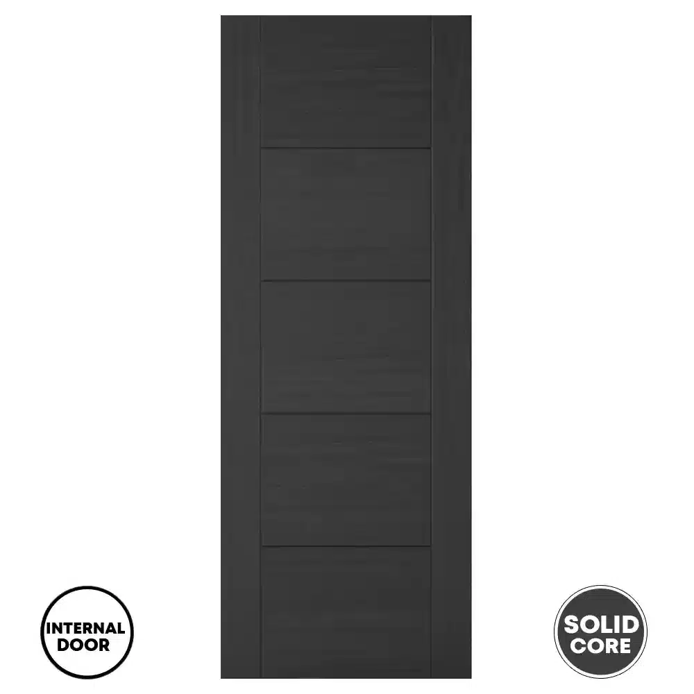 LPD Pre-Finished Internal Door Vancouver Charcoal Black