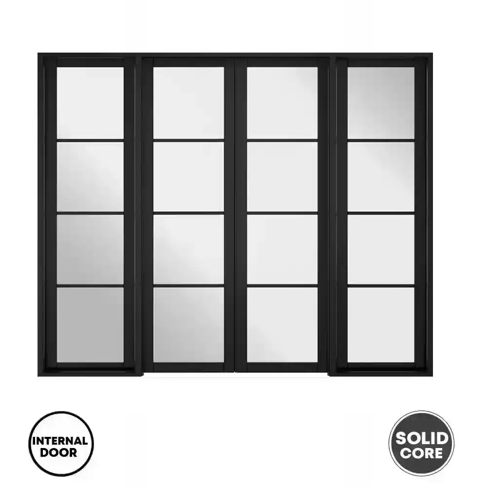 LPD Pre-finished Black Internal Door Soho W8 Room Divider 98"