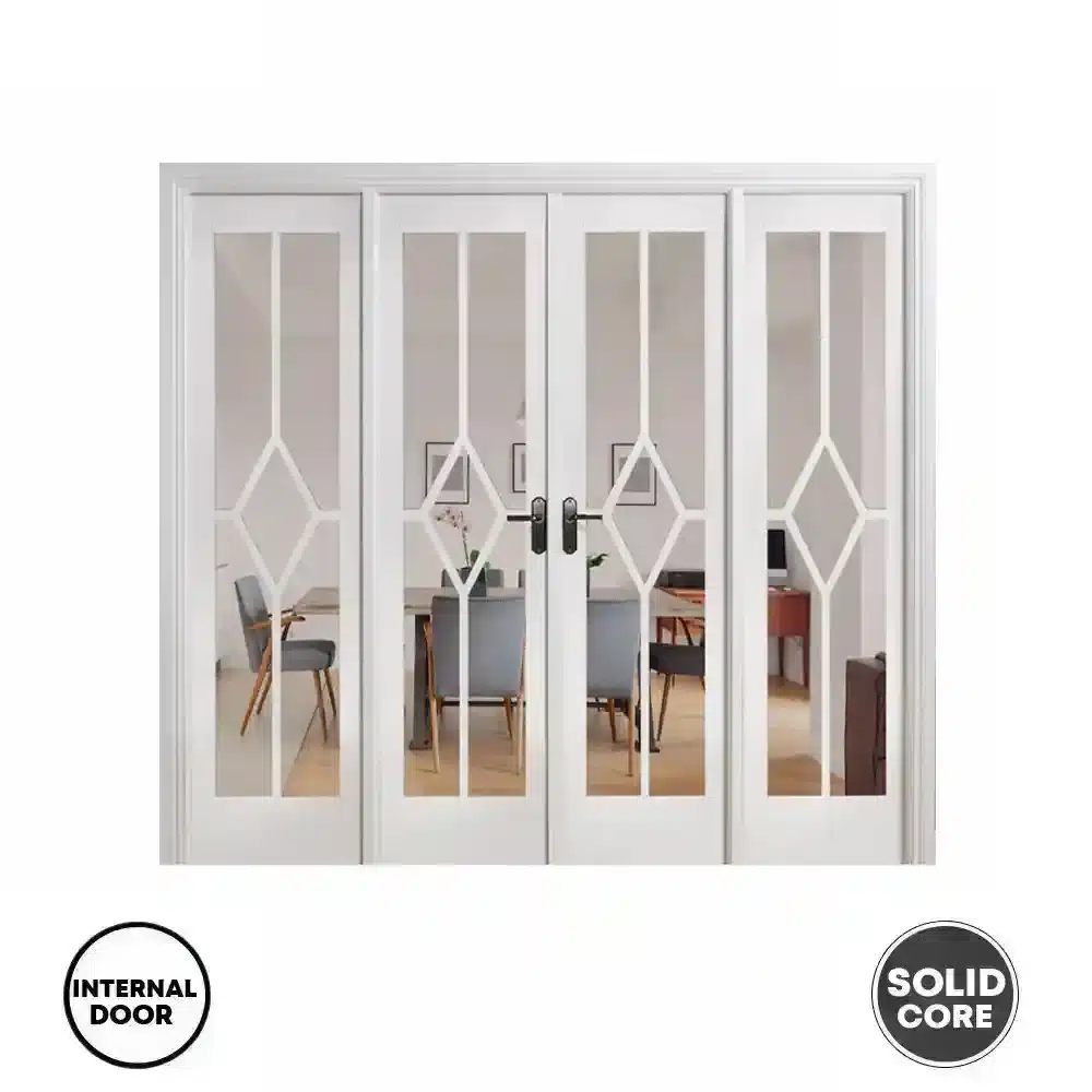 LPD Primed Internal Door White Glazed Room Divider Reims W8 98" New