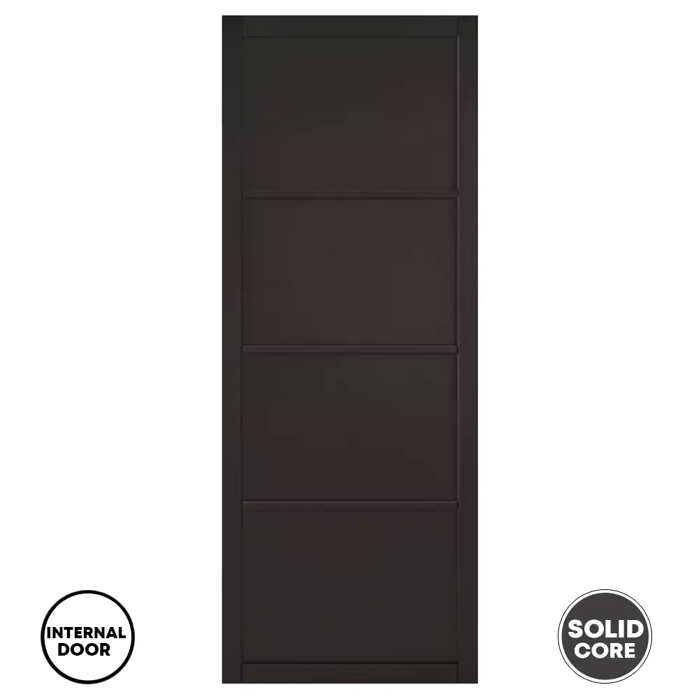 LPD Soho Pre-finished Internal 4 Panel Black Door