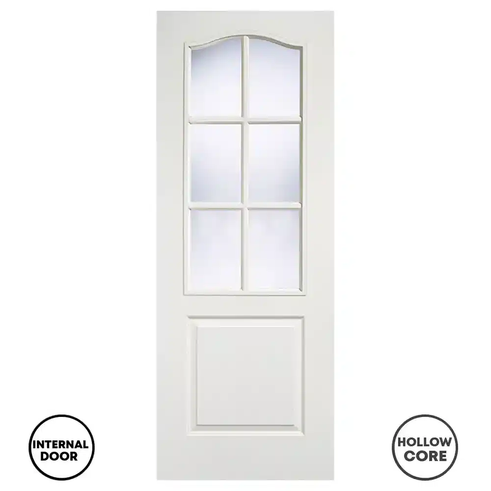 LPD White Glazed Primed Internal Door Moulded Classical 6L Great