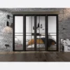 LPD Internal Door Black Greenwich Room Divider W8 2031 x 2478mm New