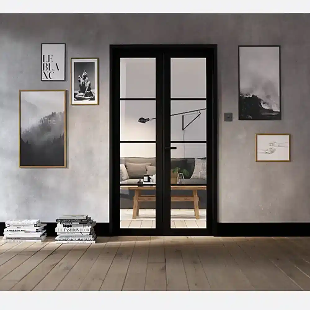 LPD Internal Door Pre-finished Black Soho W4 Room Divider 49 New