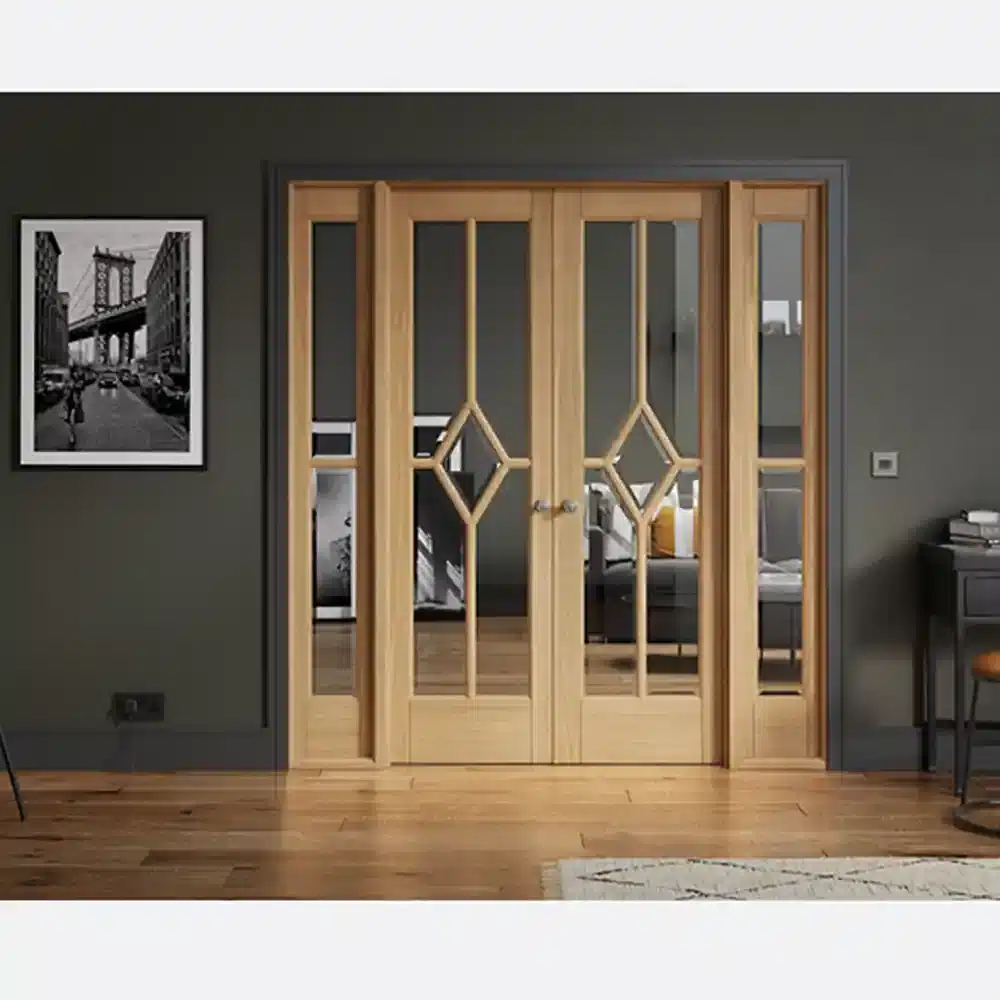 LPD Internal Room Divider Door Reims W6 Glazed Pre-finished 75" - Oak