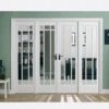LPD Internal Sliding Doors Room Dividers Manhattan W8 Primed 98" - White