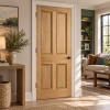 LPD 4P Oak Flat Rectangular Panels Unfinished White Oak Veneer Internal Door