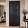LPD Amsterdam Black 3 Panel Moulded Primed Plus Internal Door Lifestyle