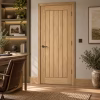 LPD Belize Oak 5 Panel Square Cut Grooves Pre-Finished White Oak Veneer Internal Door lifestyle